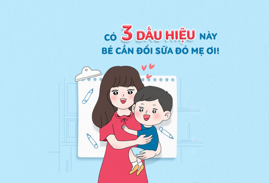 cách đổi sữa cho bé